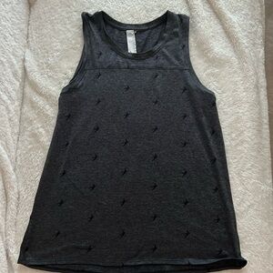 EUC Oiselle light lux tank size 4 charcoal birds